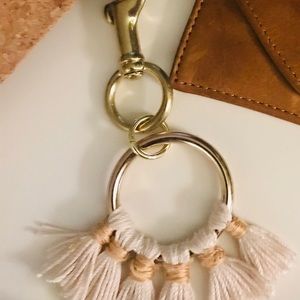Boho Up-cycled Coach Key Chain / Purse Accessory